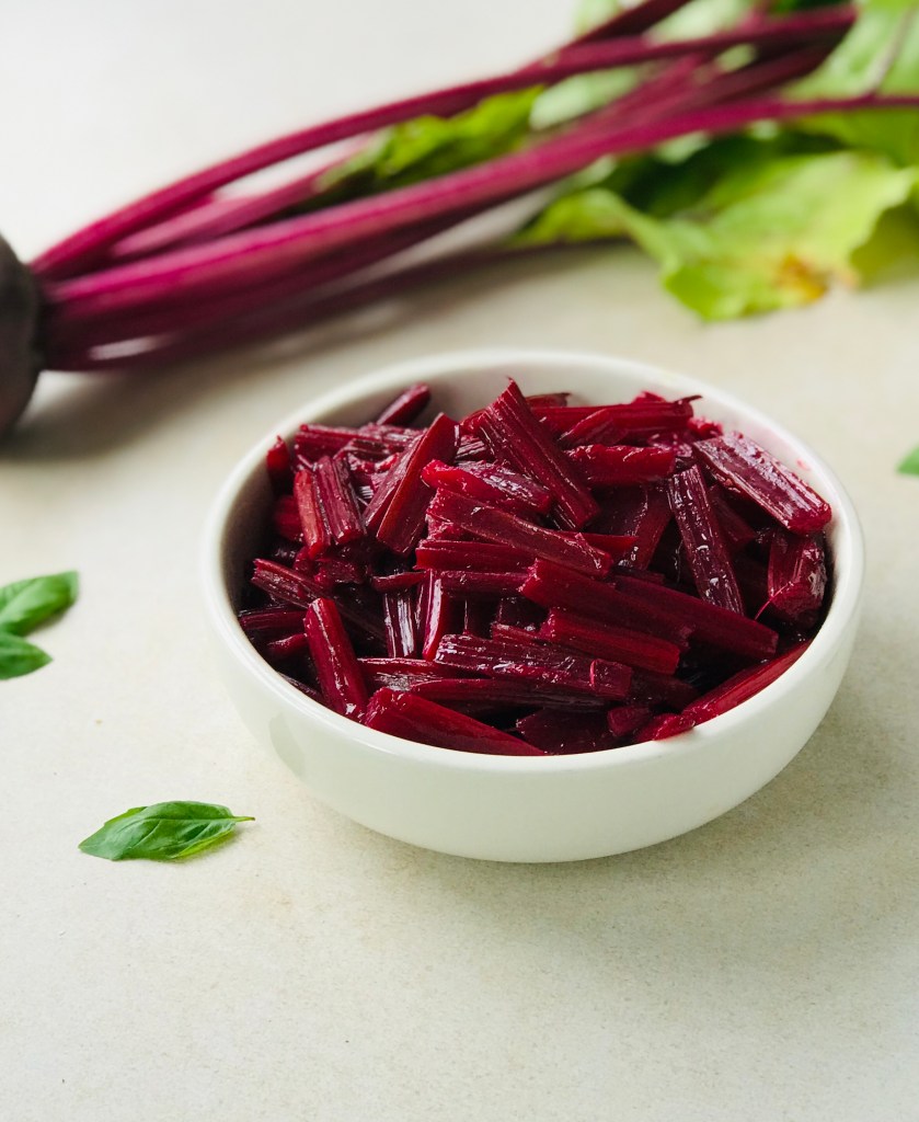 Sautéed Beetroot Stalks